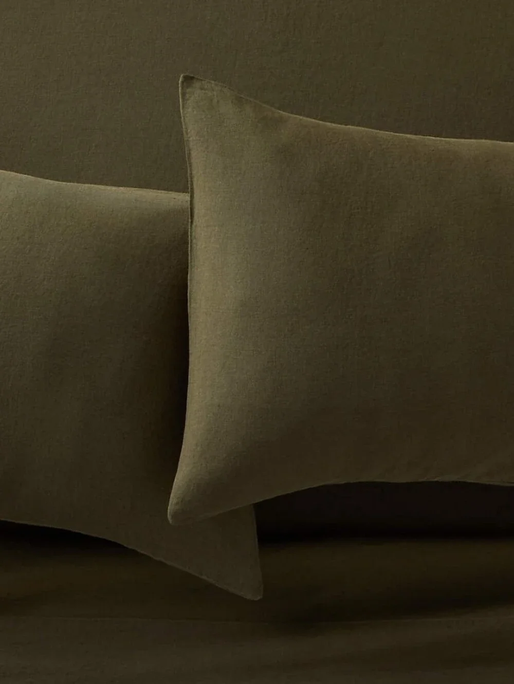 NEW!!! Exclusive Classic European Linen Forest Green King Sheet Set